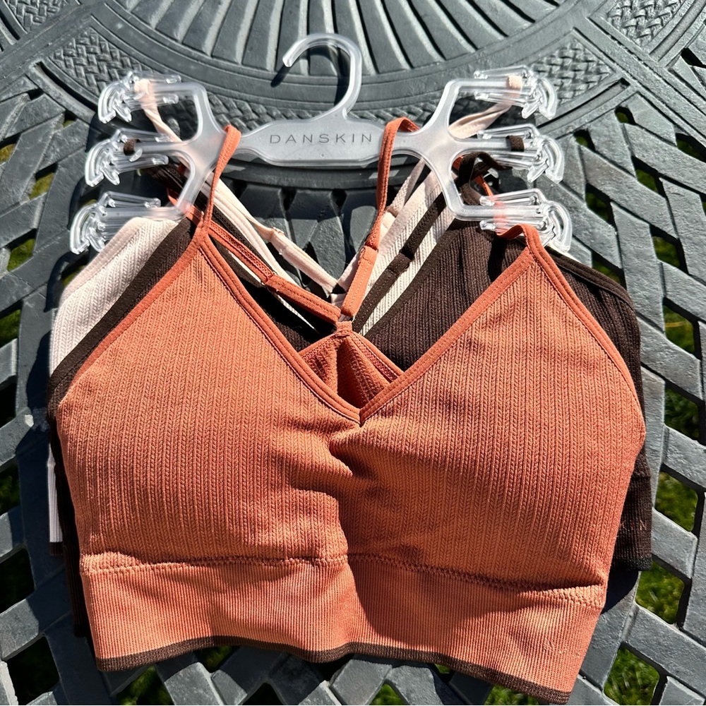 Danskin 3-Pack Seamless Braid Texture Bralette